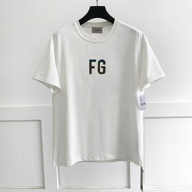 Essentials FG Colorful Letter Tees - White