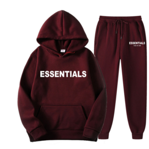 Fear Of God Essential Unisex Tracksuit - Wine Red