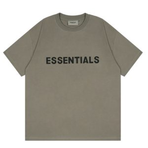 Fear of God Essentials Boxy T-Shirt Applique Logo – Grey