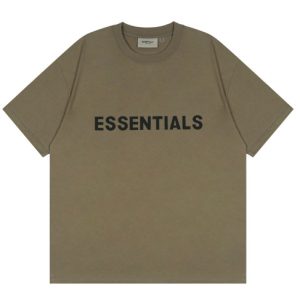 Fear of God Essentials Boxy T-Shirt Applique Logo – Wheat Brown